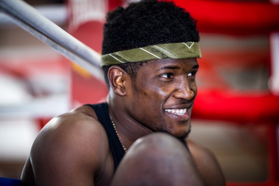 CASSELBERRY, FLORIDA - FEBRUARY 16: Undefeated Erickson "Hammer" Lubin, who is trained by Jason Galarza training during media day for his upcoming bout on March 4th, at the School of Hard Knocks Boxing Gym on February 16, 2017 in Casselberry, Florida (photo by Douglas DeFelice/Prime 360 Photography)