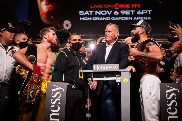 Showtime - Canelo v Plant - PPV - Vegas - Weigh In - WESTCOTT-33